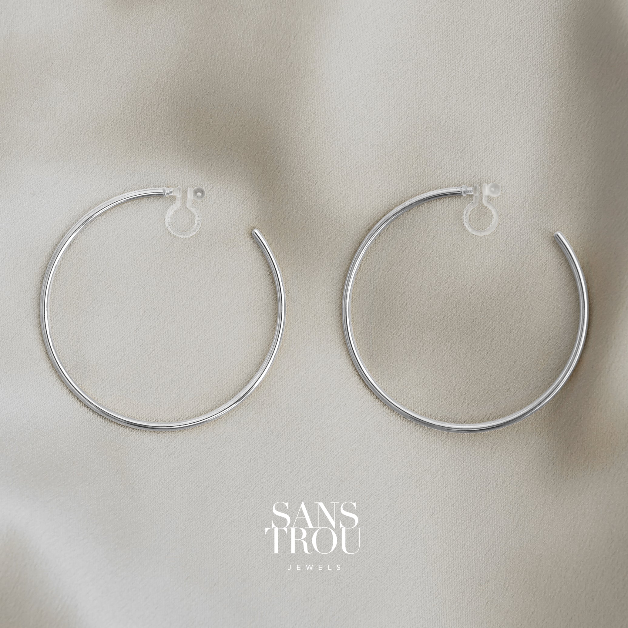 Briar Clip-On Hoop Earrings - Silver – SANS TROU