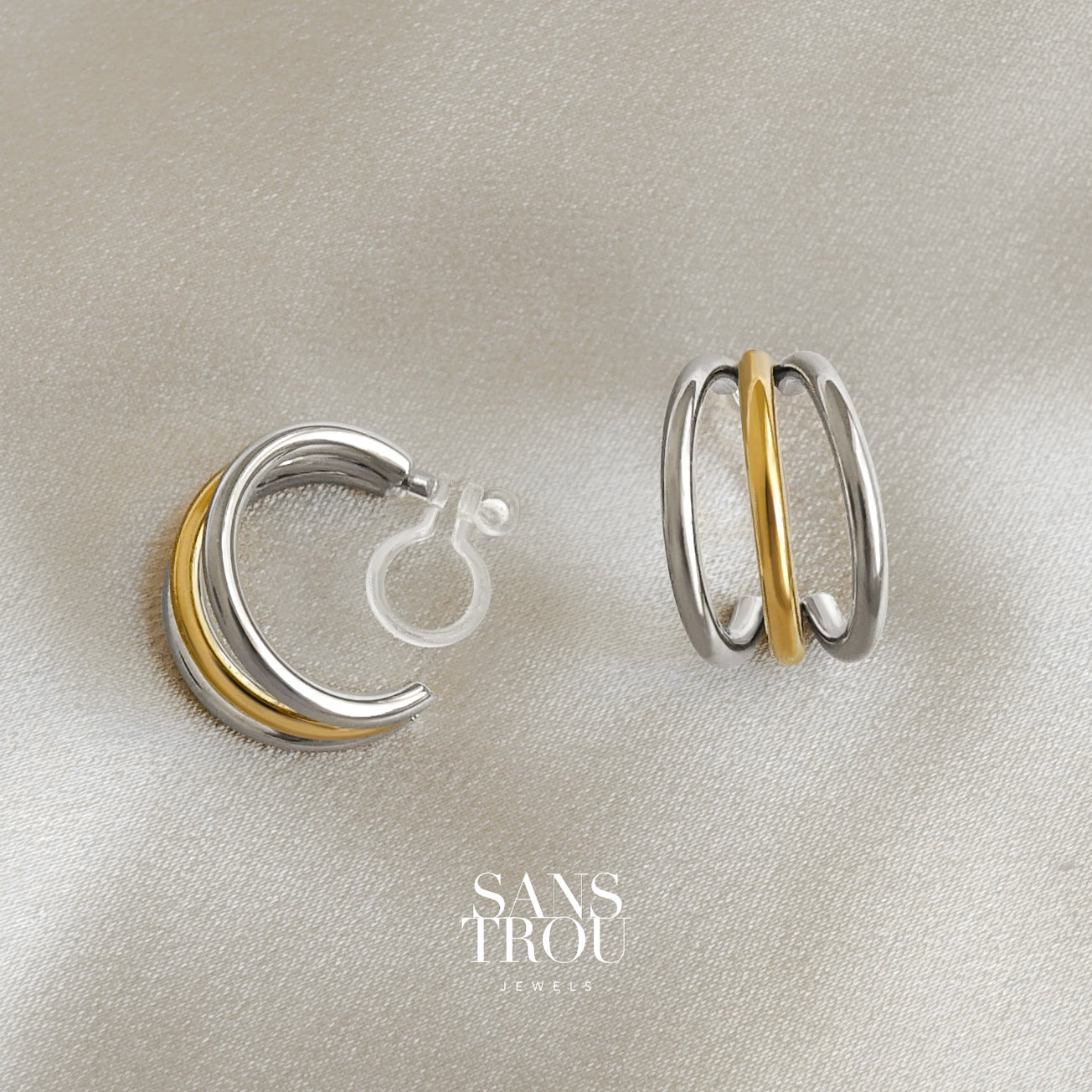BRPB3066 Claire Triple Hoop Earring main image 1