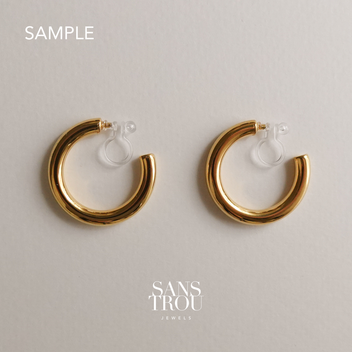 Alia Clip-On Hoop Earrings - SAMPLE