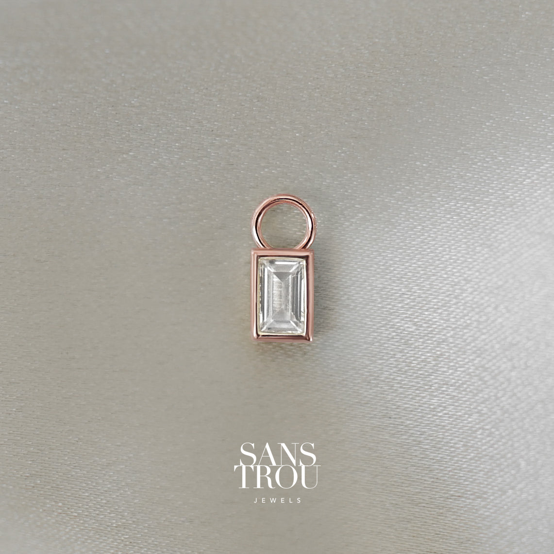 Ambre Hoop Charm - Rose Gold - Single