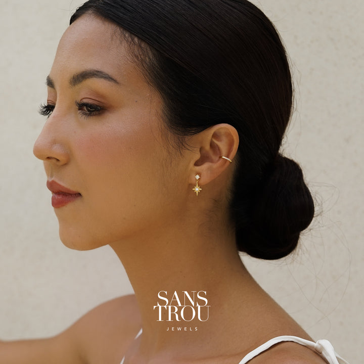 Aurora Star Clip-On Earrings