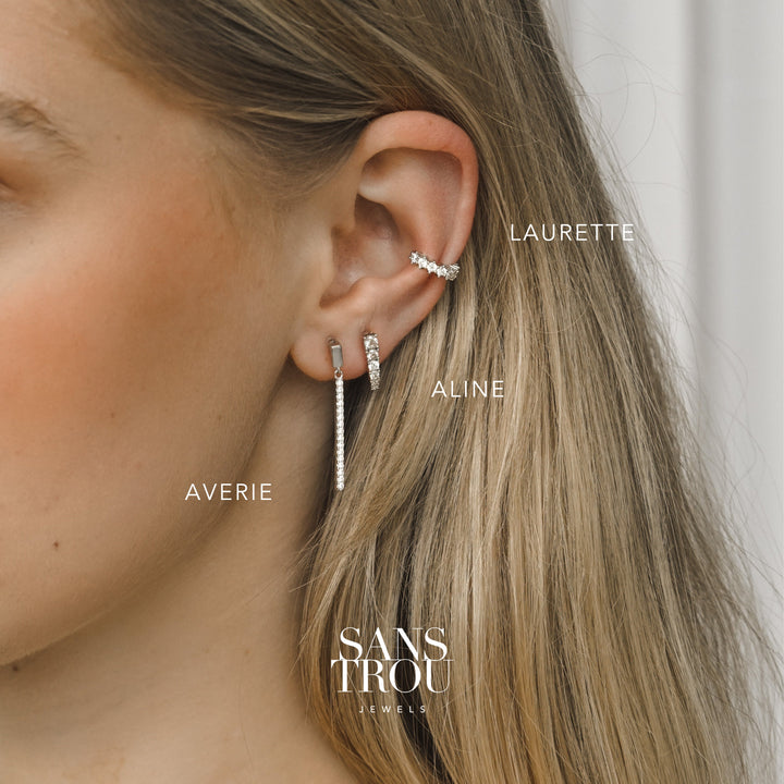 Aline Clip-On Stud Earrings - Silver - Classic Clip (L)