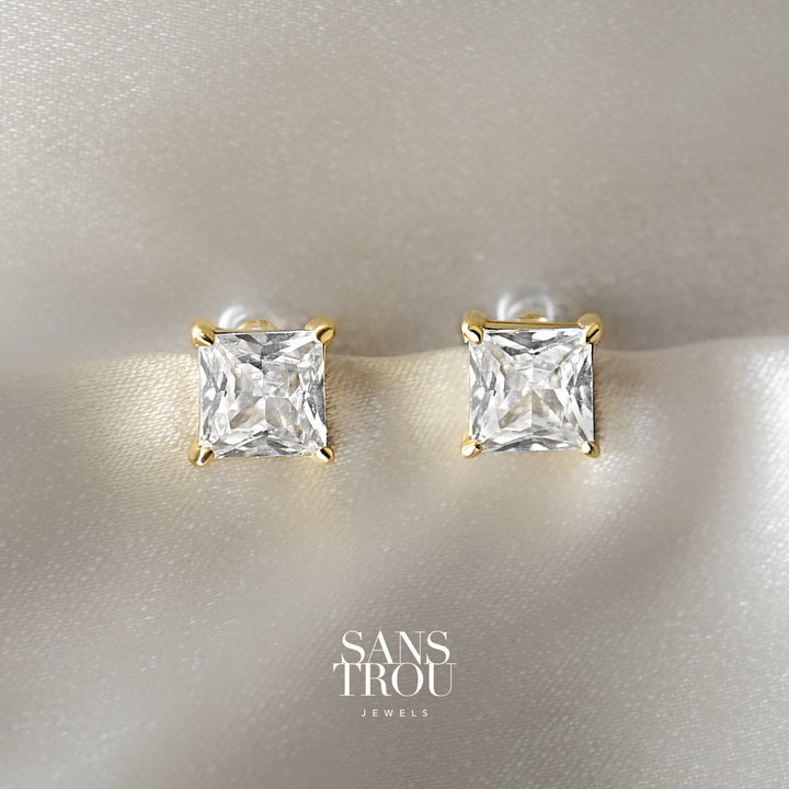 Belle Clip-On Stud Earrings - Spring Clip