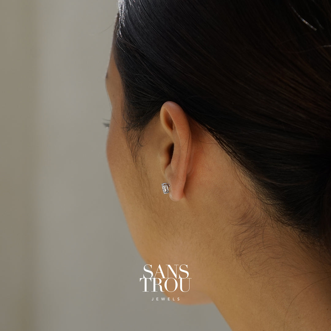 Belle Petite Clip-On Stud Earrings - Silver - Classic Clip (L)