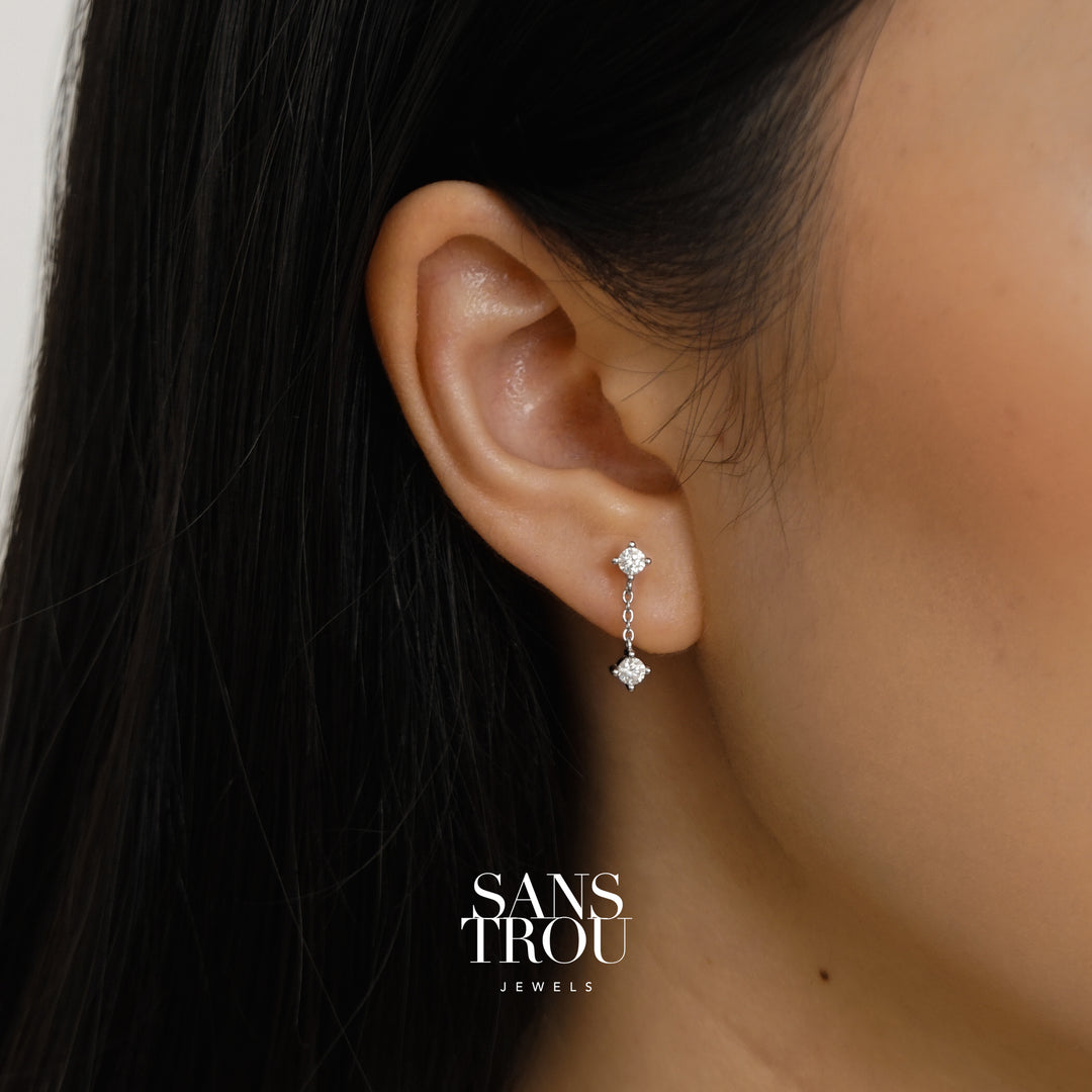 Bellona Clip-On Earrings - Silver - Classic Clip (L)