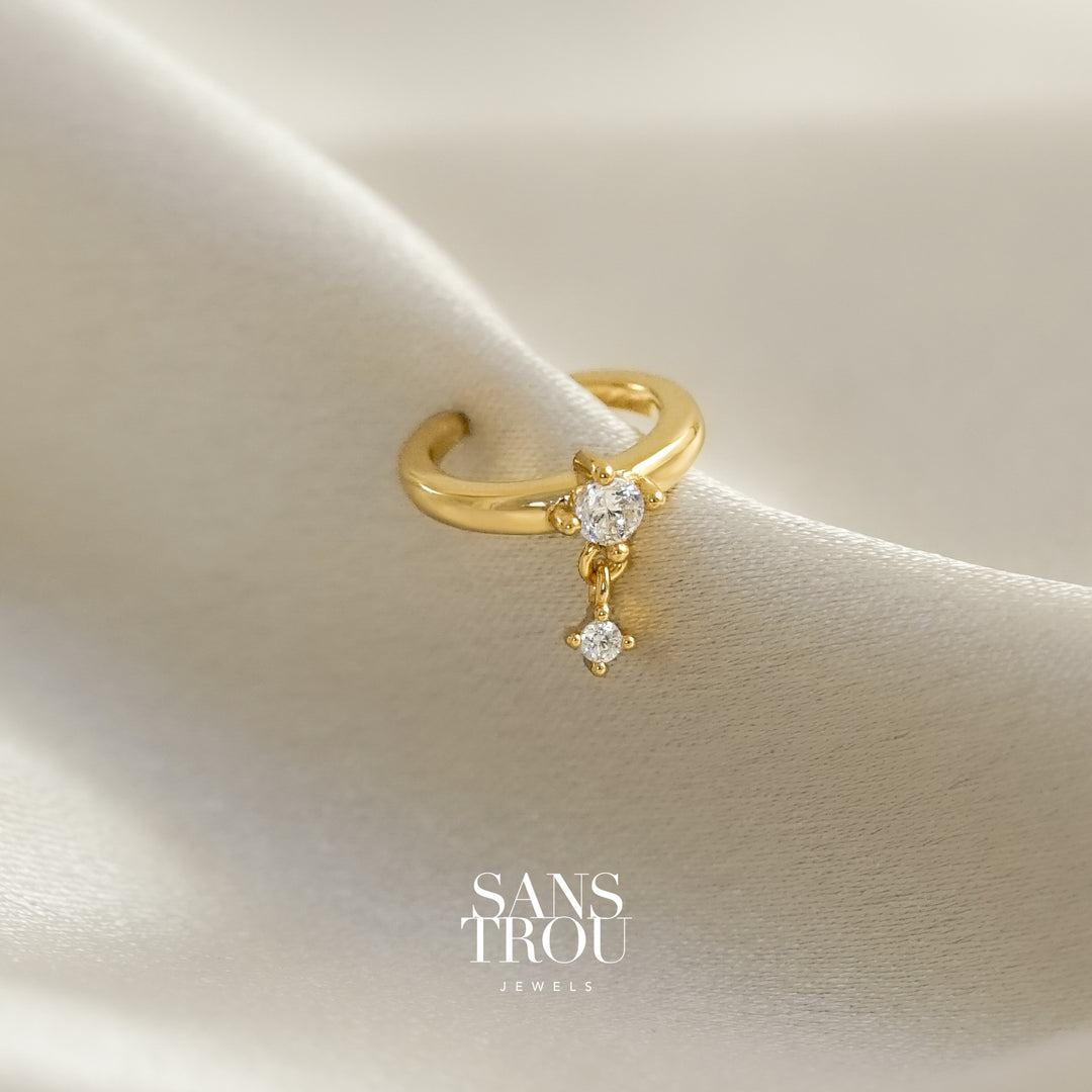 Bess Stone Drop Ear Cuff