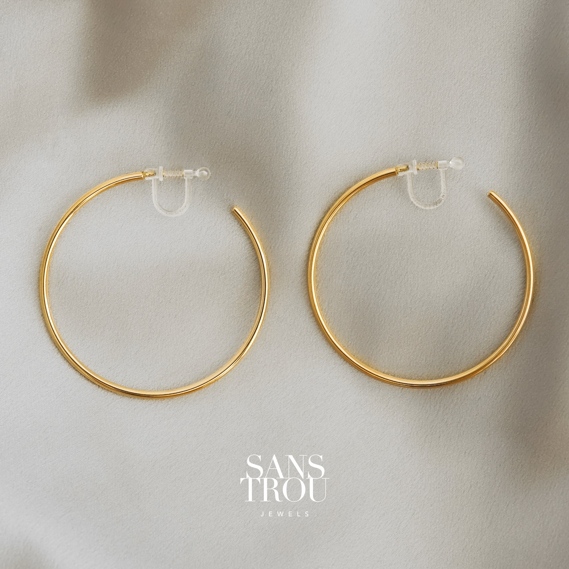 Briar Clip-On Hoop Earrings - Spring Clip – SANS TROU
