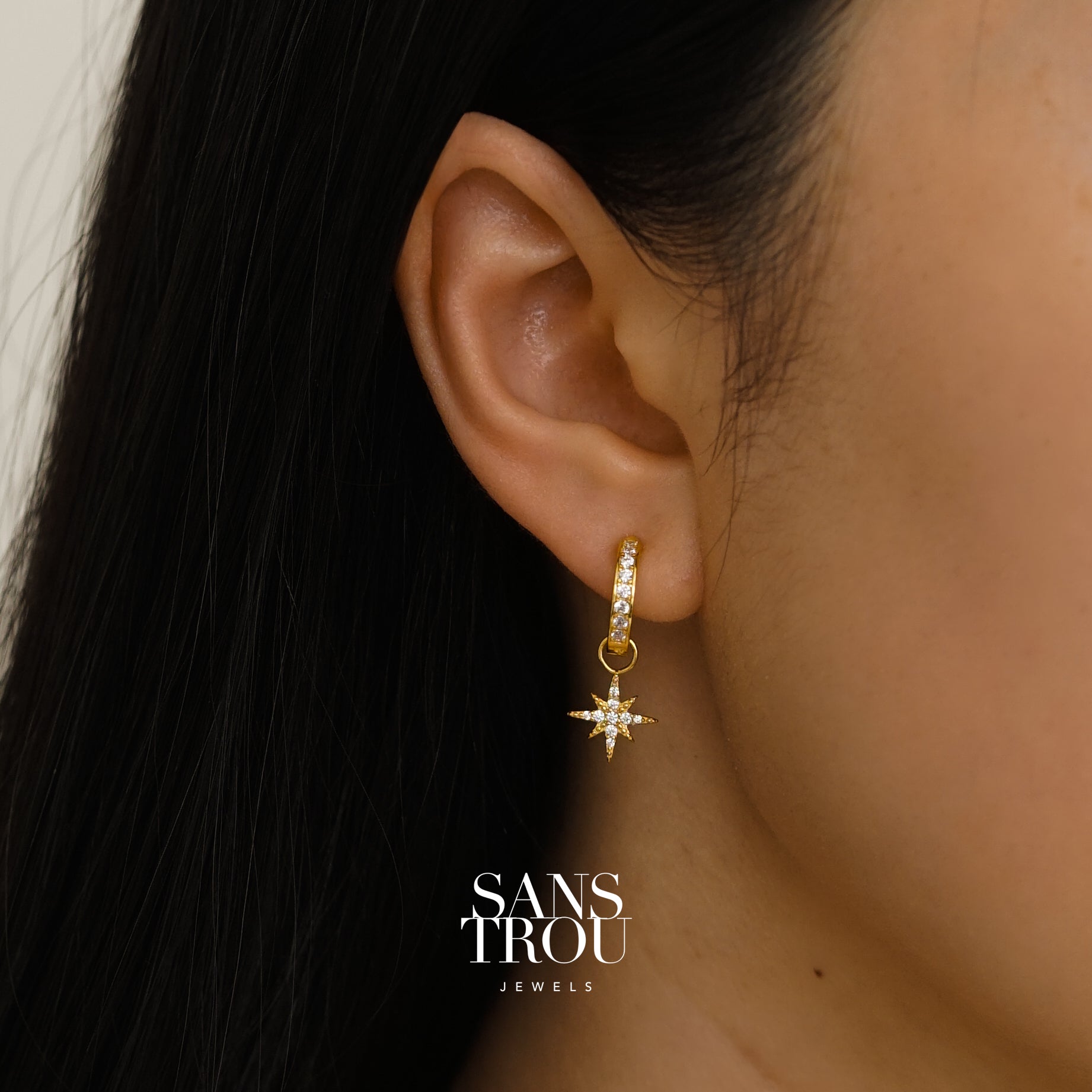 Celeste Star Hoop Charm - Single