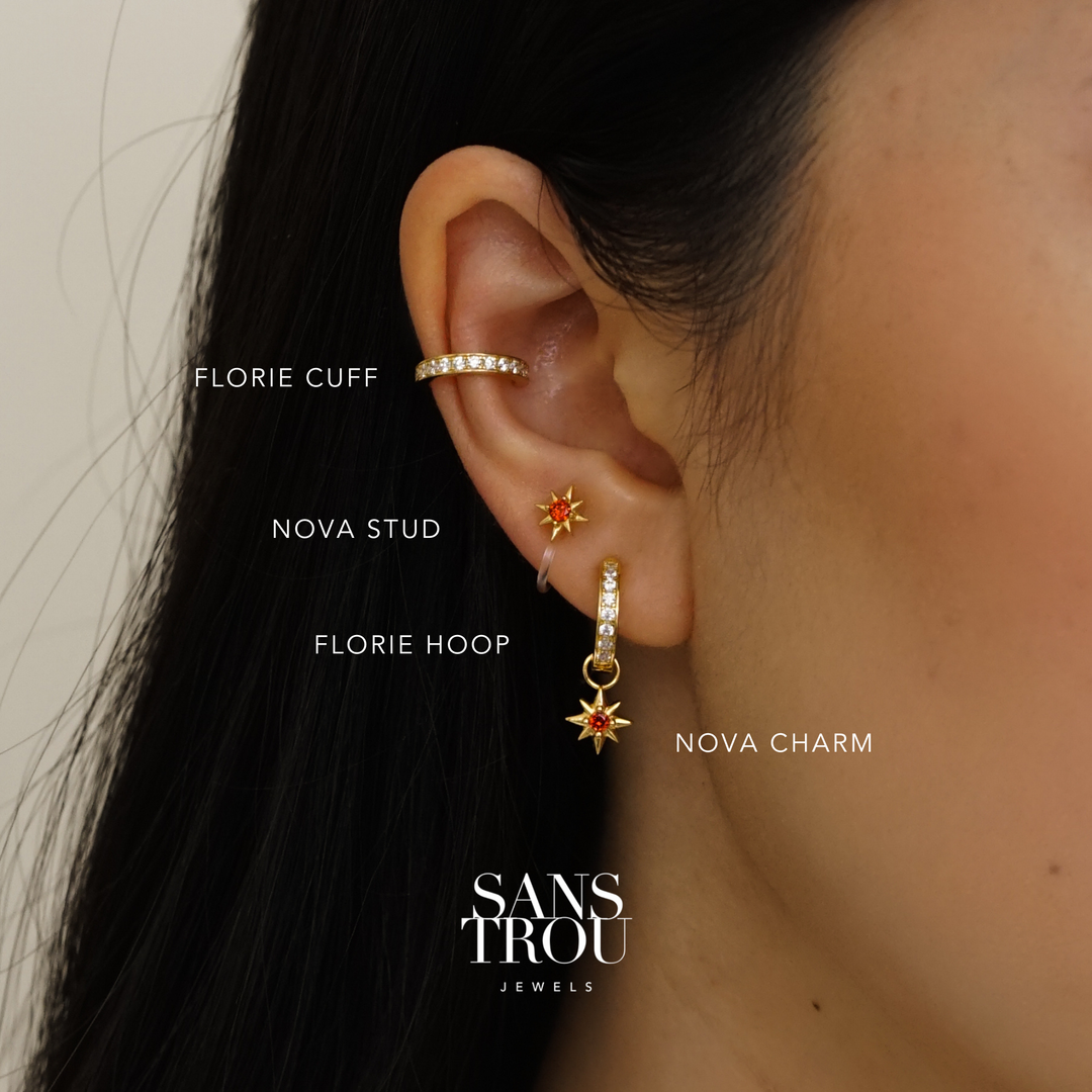 Florie Clip-On Huggie Earrings