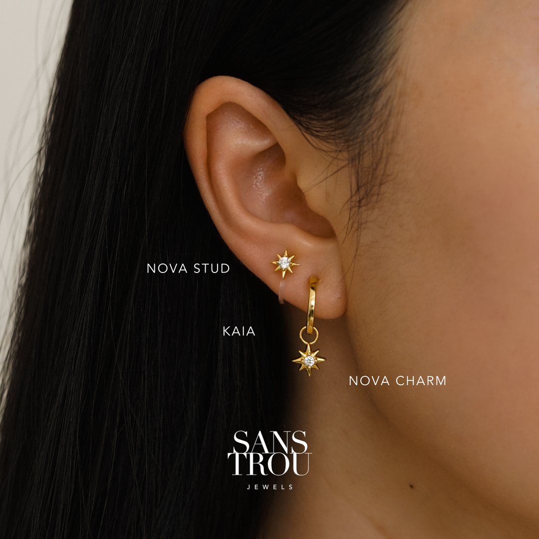 Nova Star Clip-On Stud Earrings