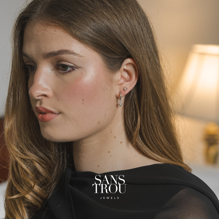 Nova Star Hoop Charm - Silver - Single