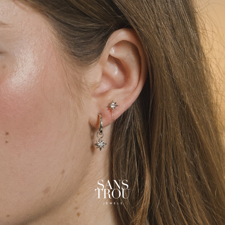 Kaia Clip-On Huggie Earrings - Silver