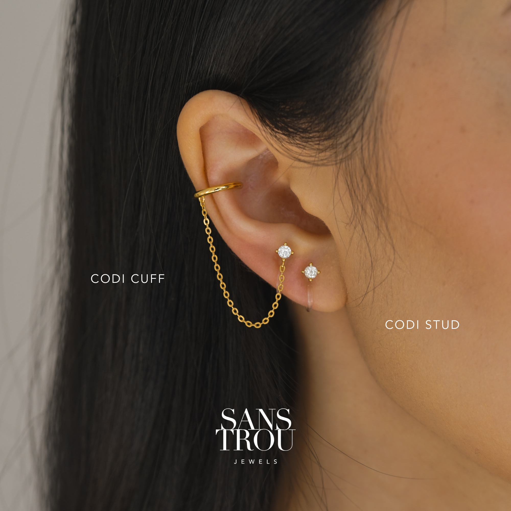 Codi Clip-On Stud Earrings