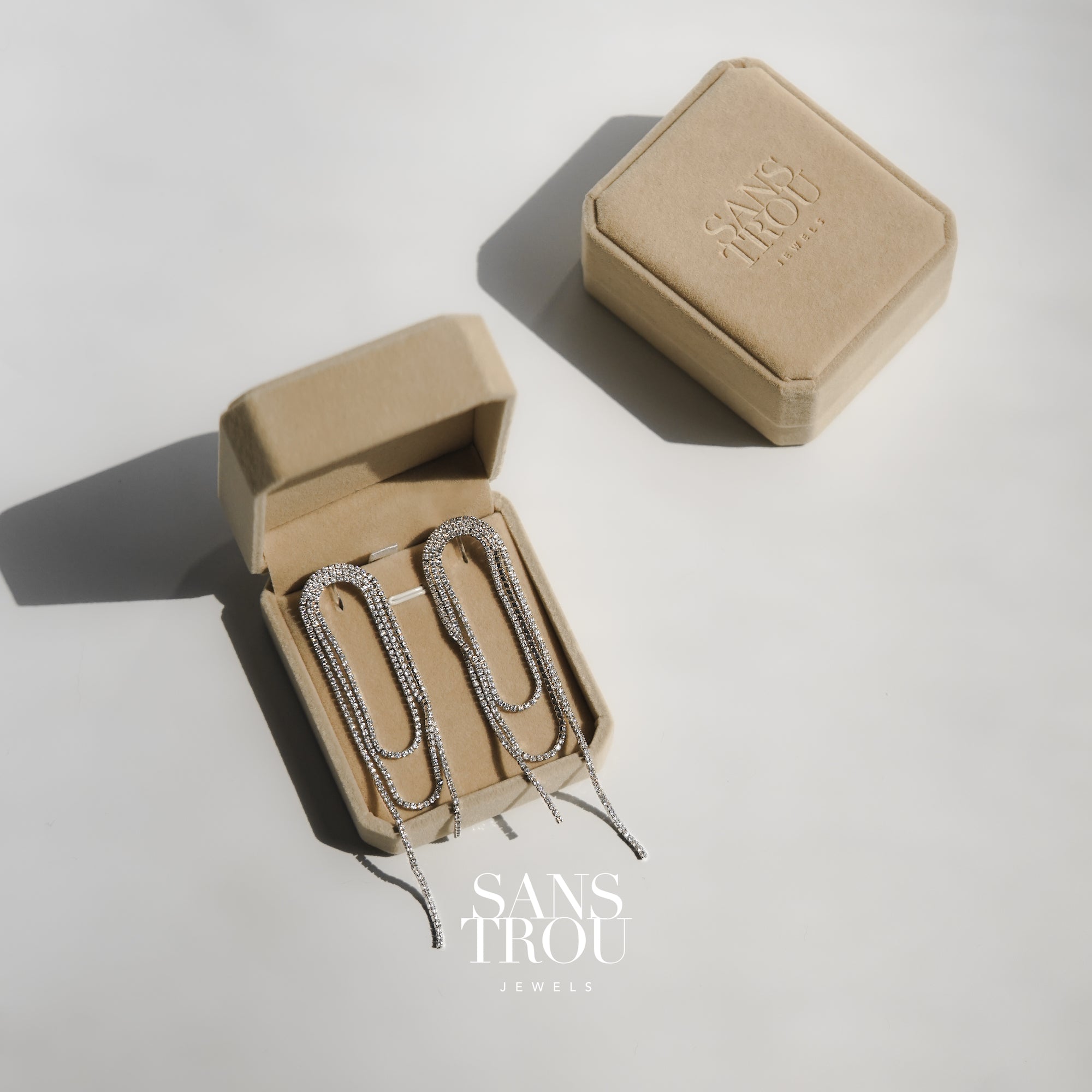 Dahlia Clip-On Earrings Silver - Spring Clip