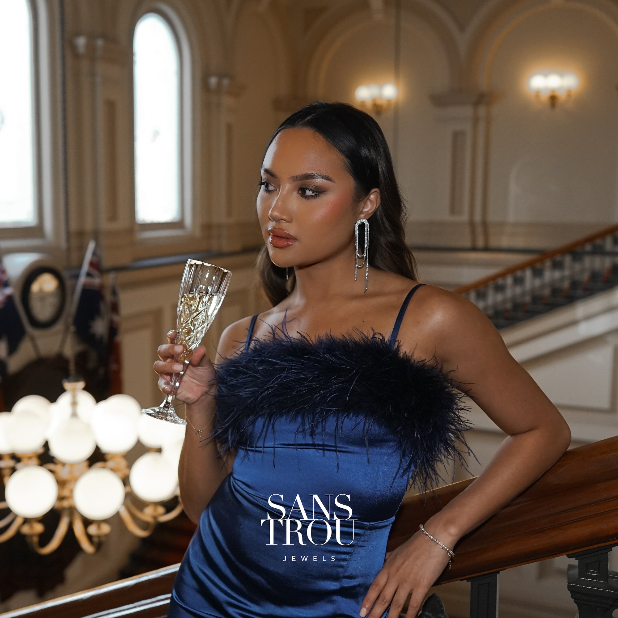 Dahlia Clip-On Earrings Silver - Spring Clip