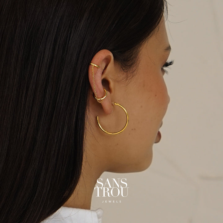 Della Double Ear Cuff with Chain
