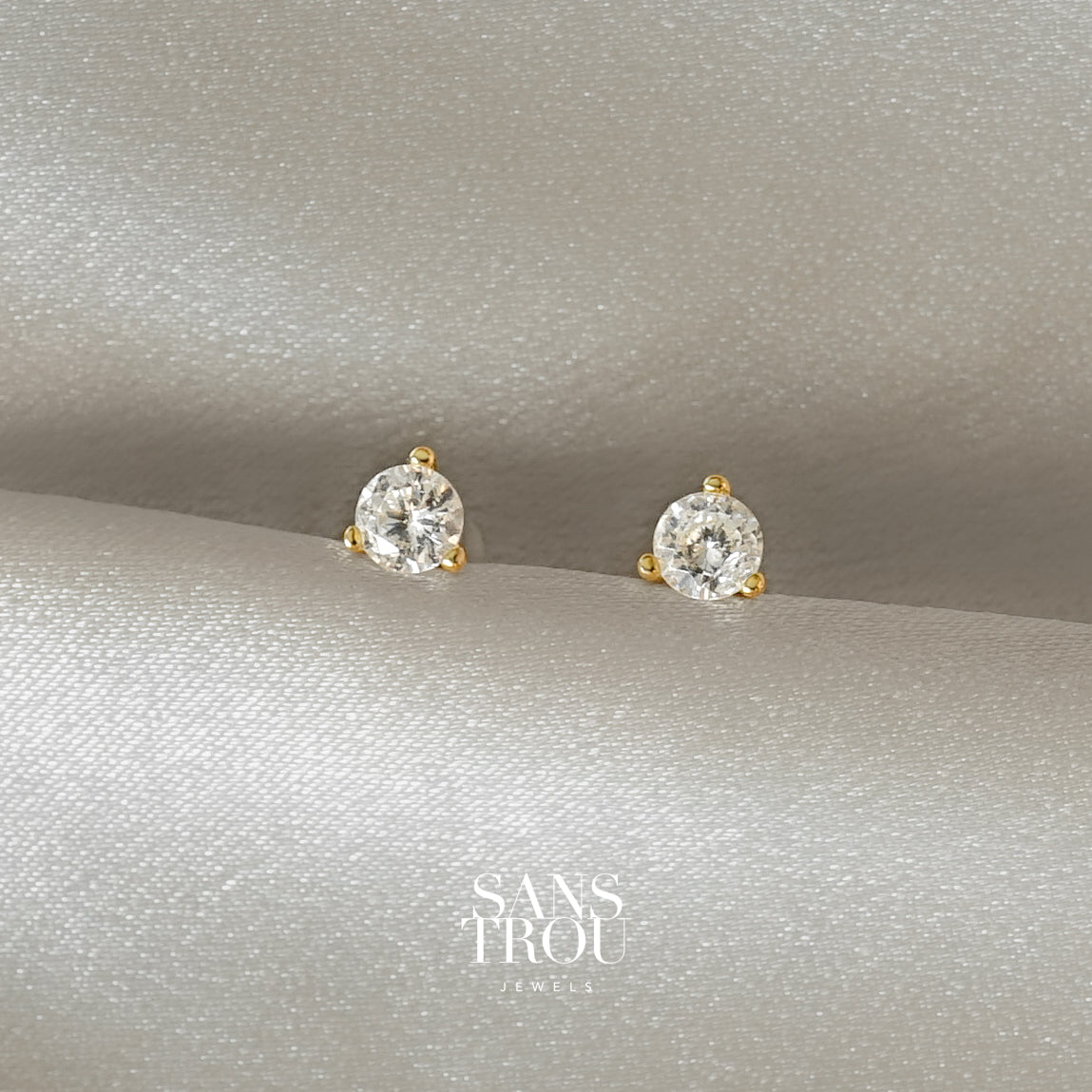 Dominique Clip-On Stud Earrings