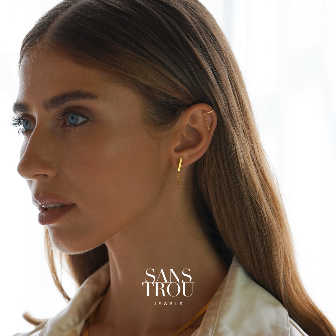 Elaina Chain Clip-on Earrings