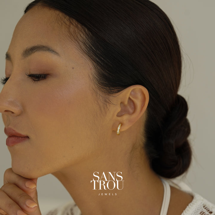 Florie Clip-On Huggie Earrings