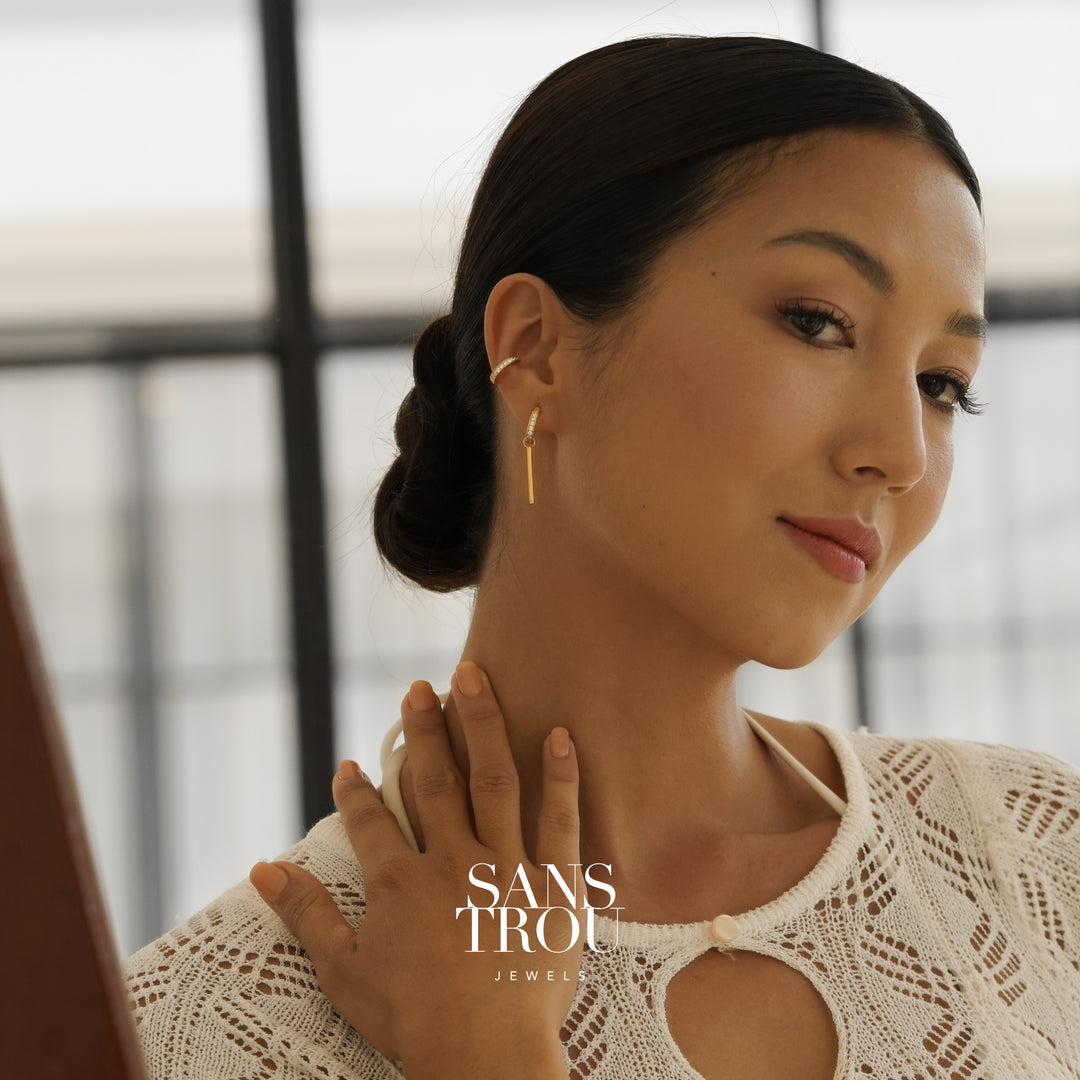 Florie Clip-On Huggie Earrings