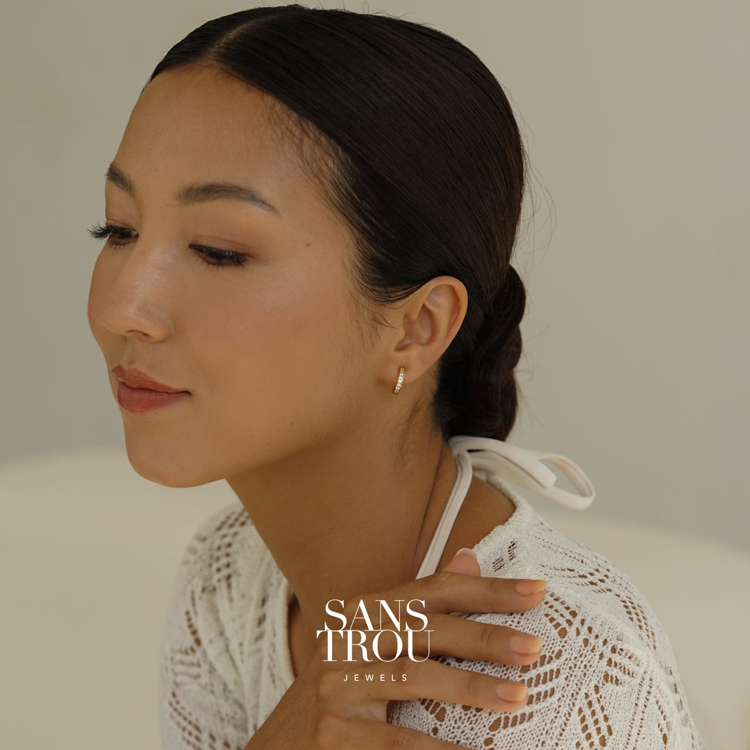 Florie Clip-On Huggie Earrings