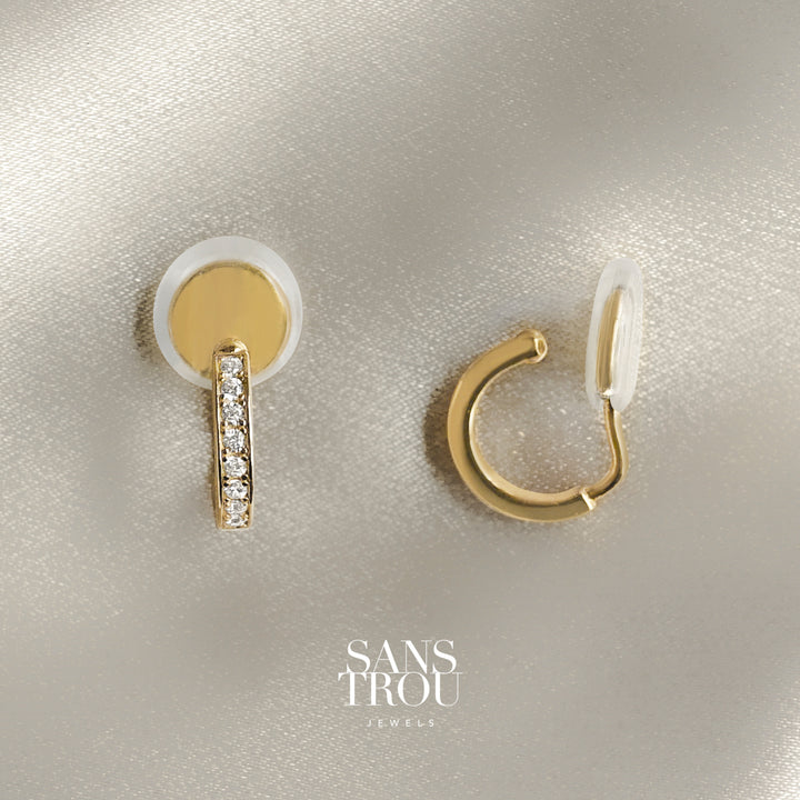 Florie Clip-On Huggie Earrings