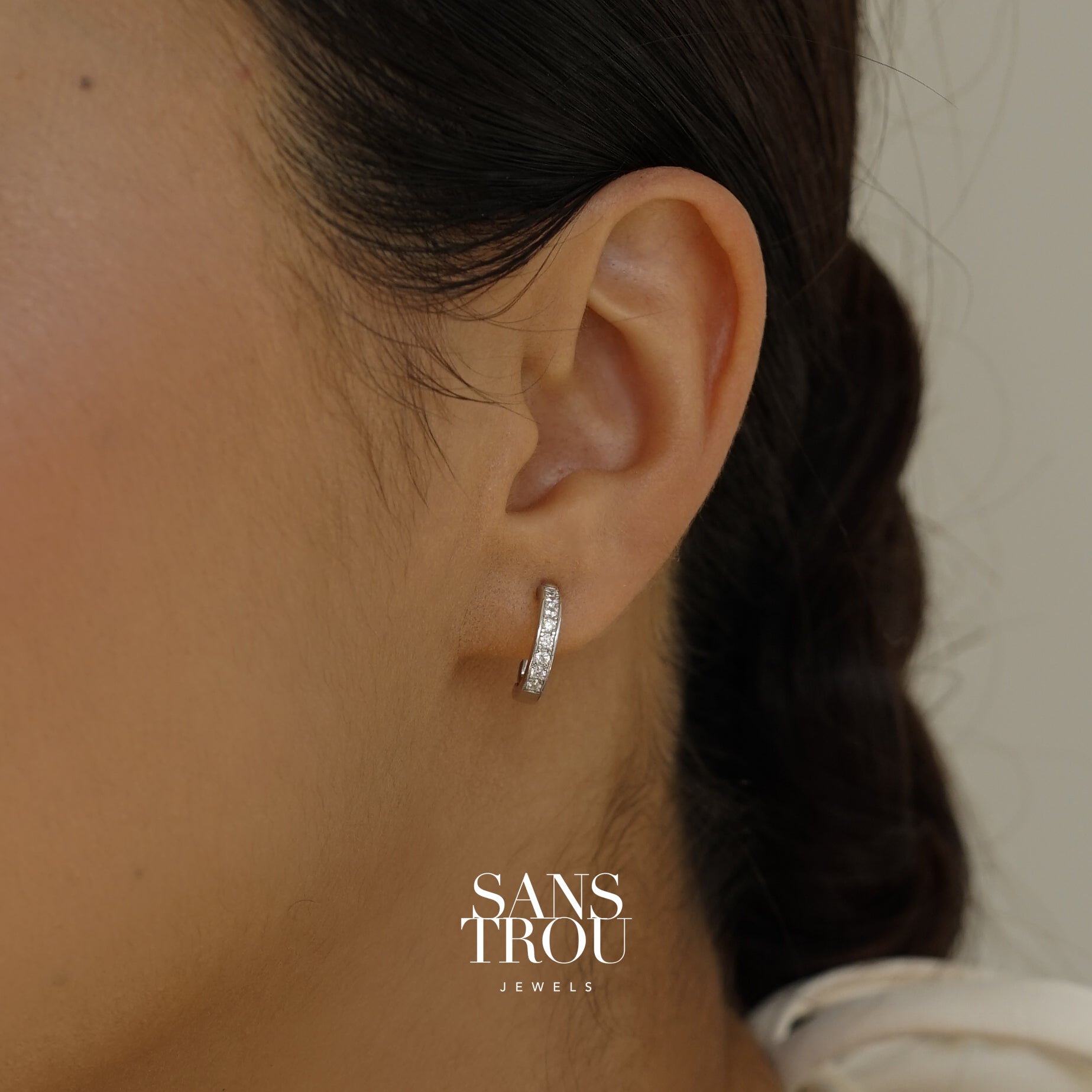 Florie Clip-On Huggie Earrings - Silver