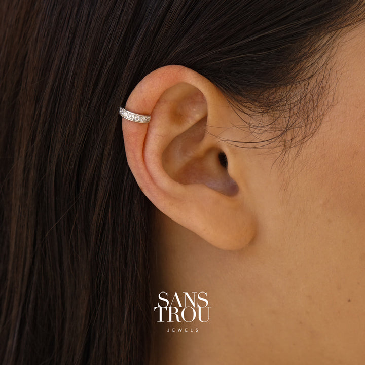 Florie Helix Ear Cuff - Silver
