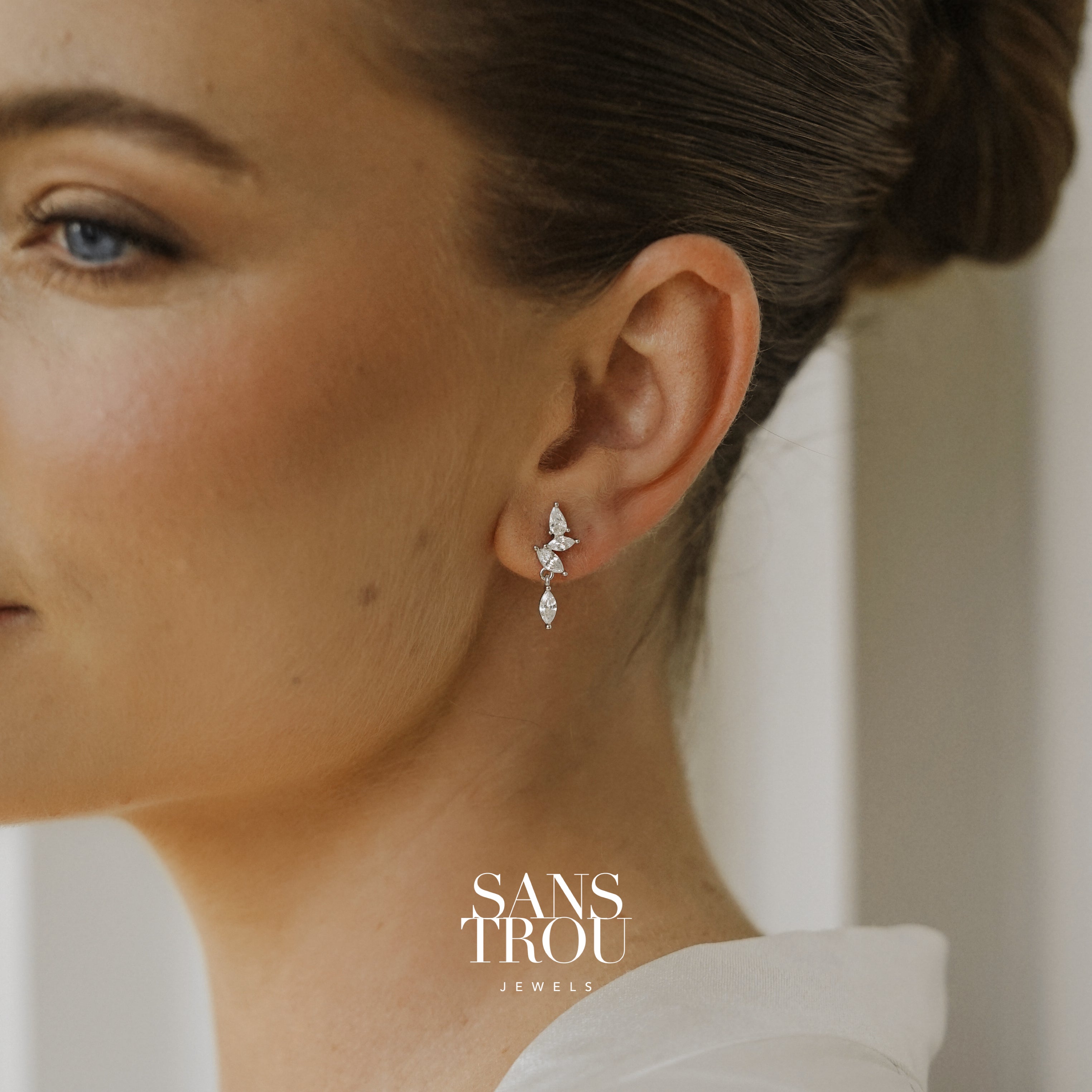 Freya Clip-On Earrings - Silver