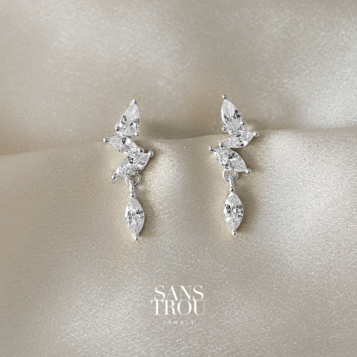 Freya Clip-On Earrings - Silver
