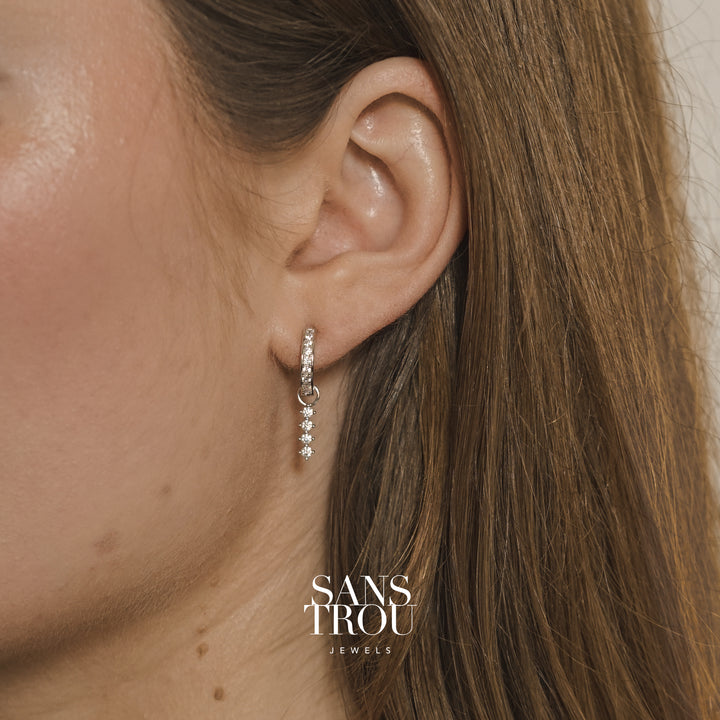 Gigi Hoop Charm - Silver - Single