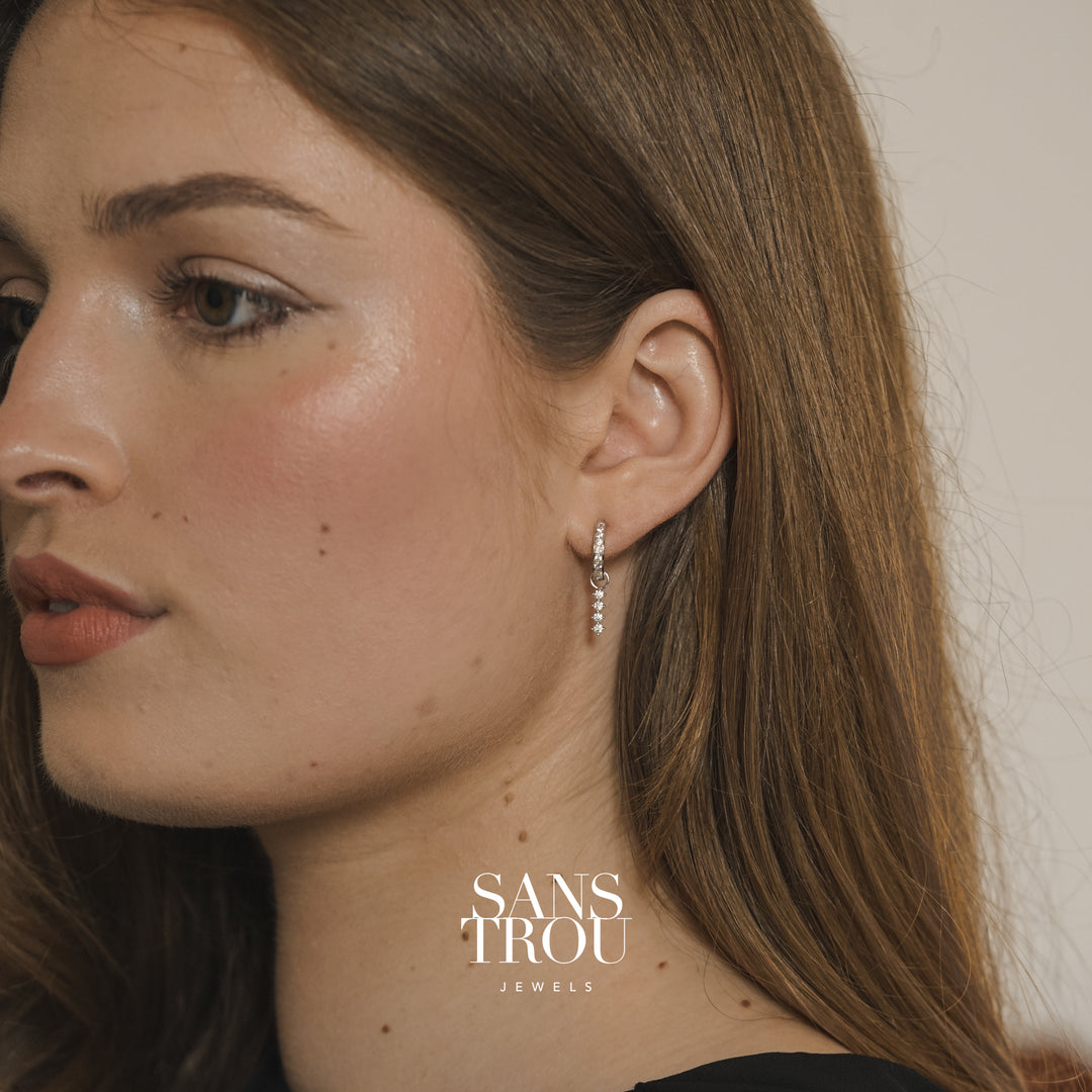 Gigi Hoop Charm - Silver - Single