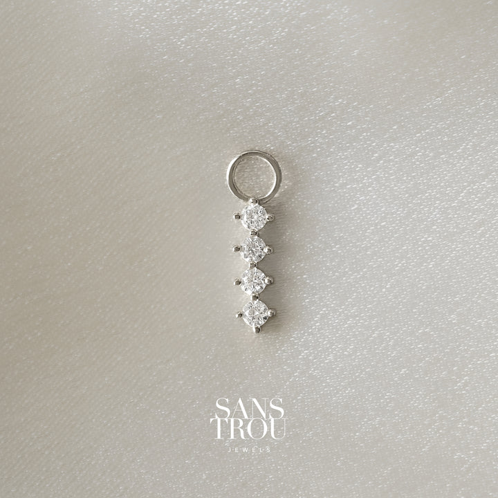 Gigi Hoop Charm - Silver - Single