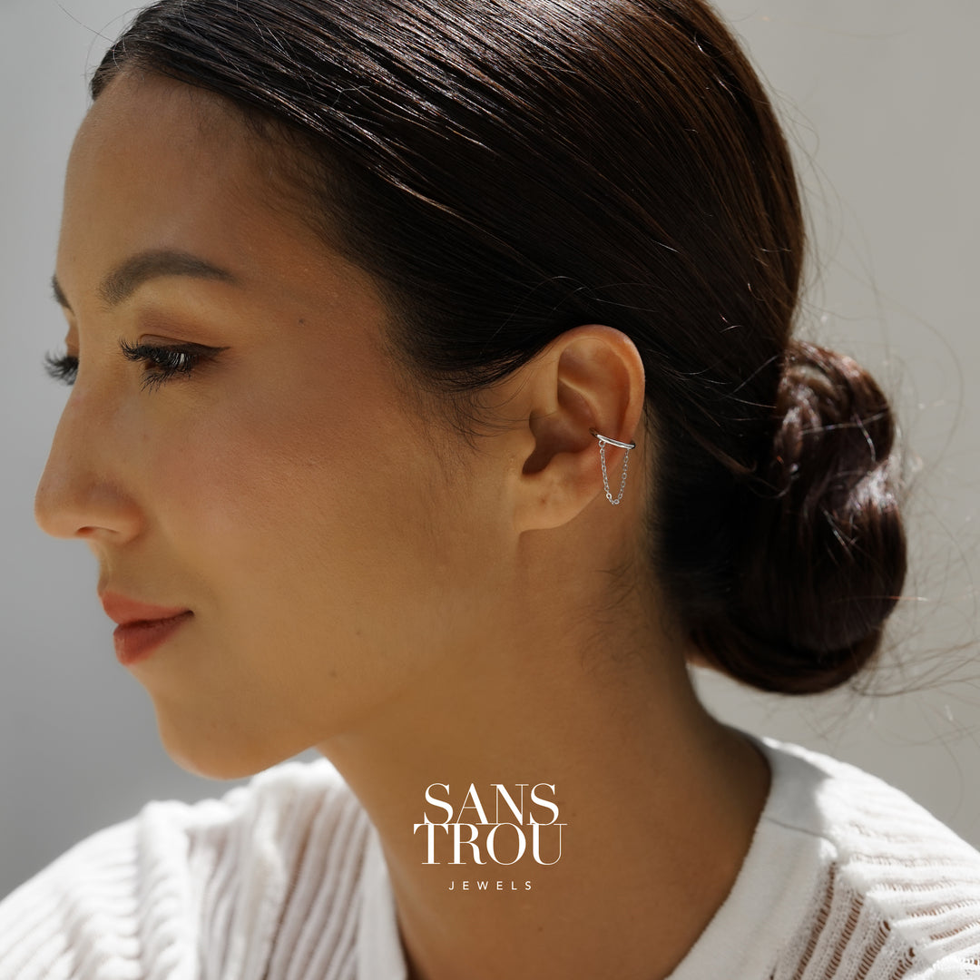 Gwynne Chain Ear Cuff - Silver