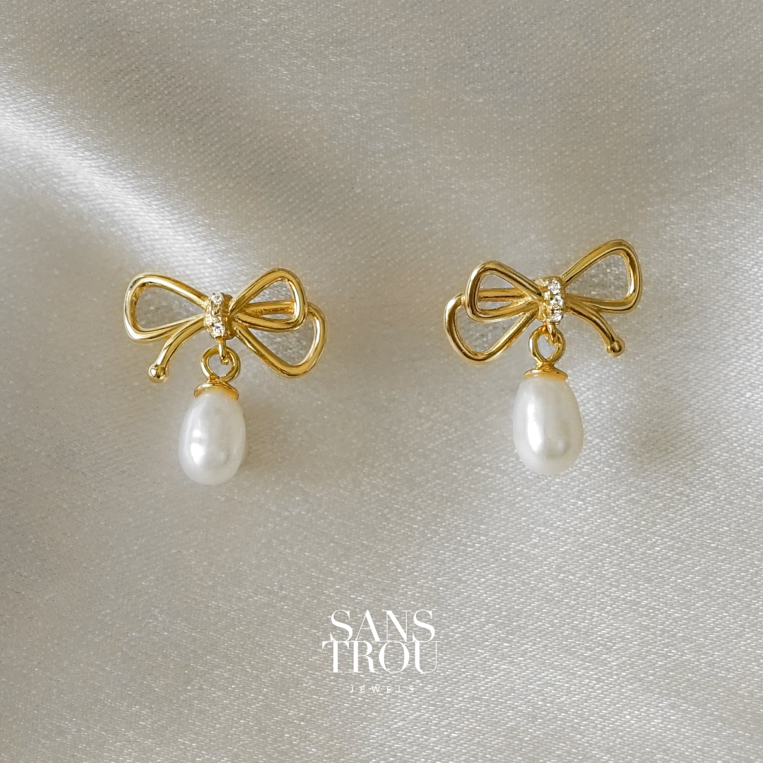 Pearl bow earrings | Faux pearl bow-shaped earrings | Bow earrings Wedding  Gift | eBay