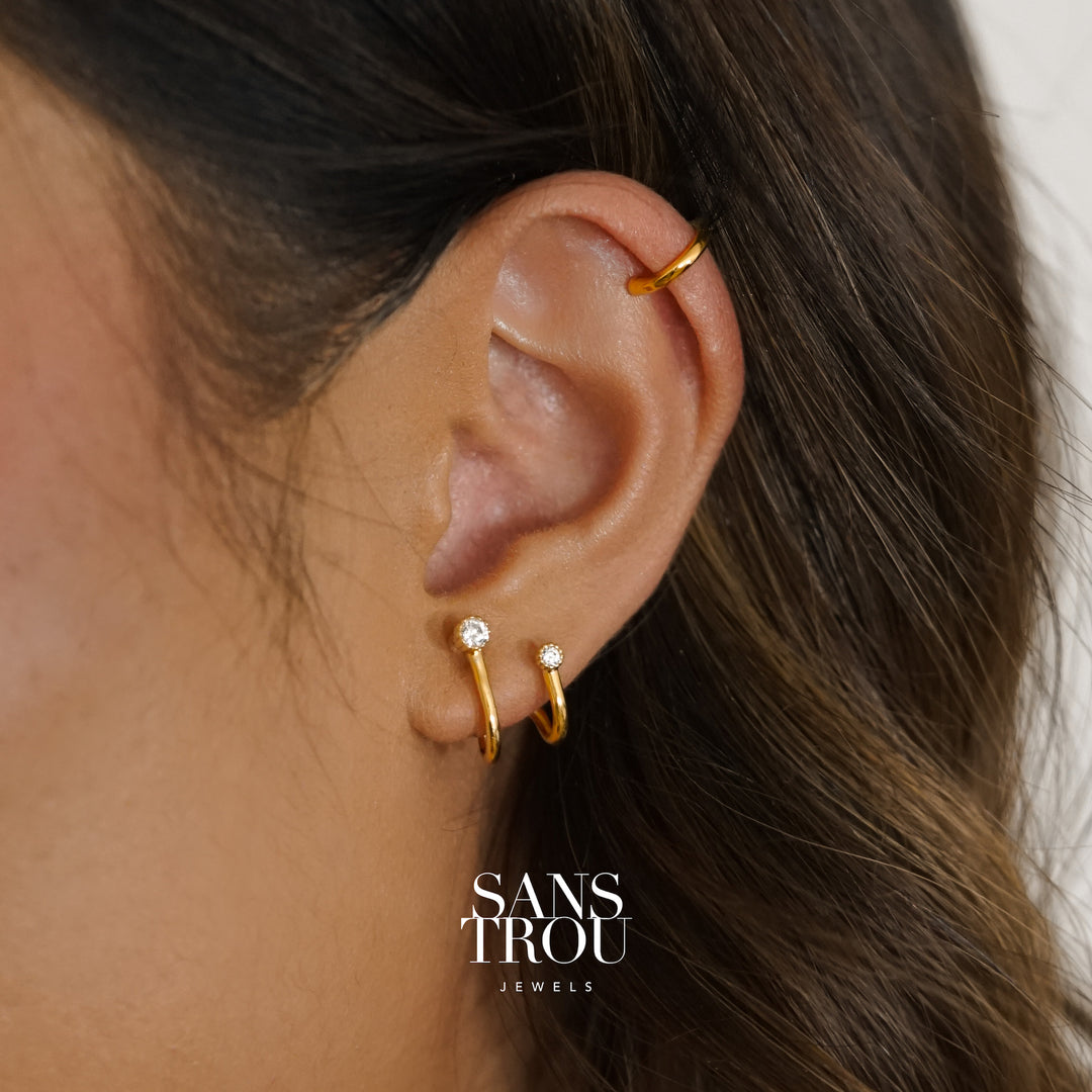 Inara Clip-On Huggie Earrings