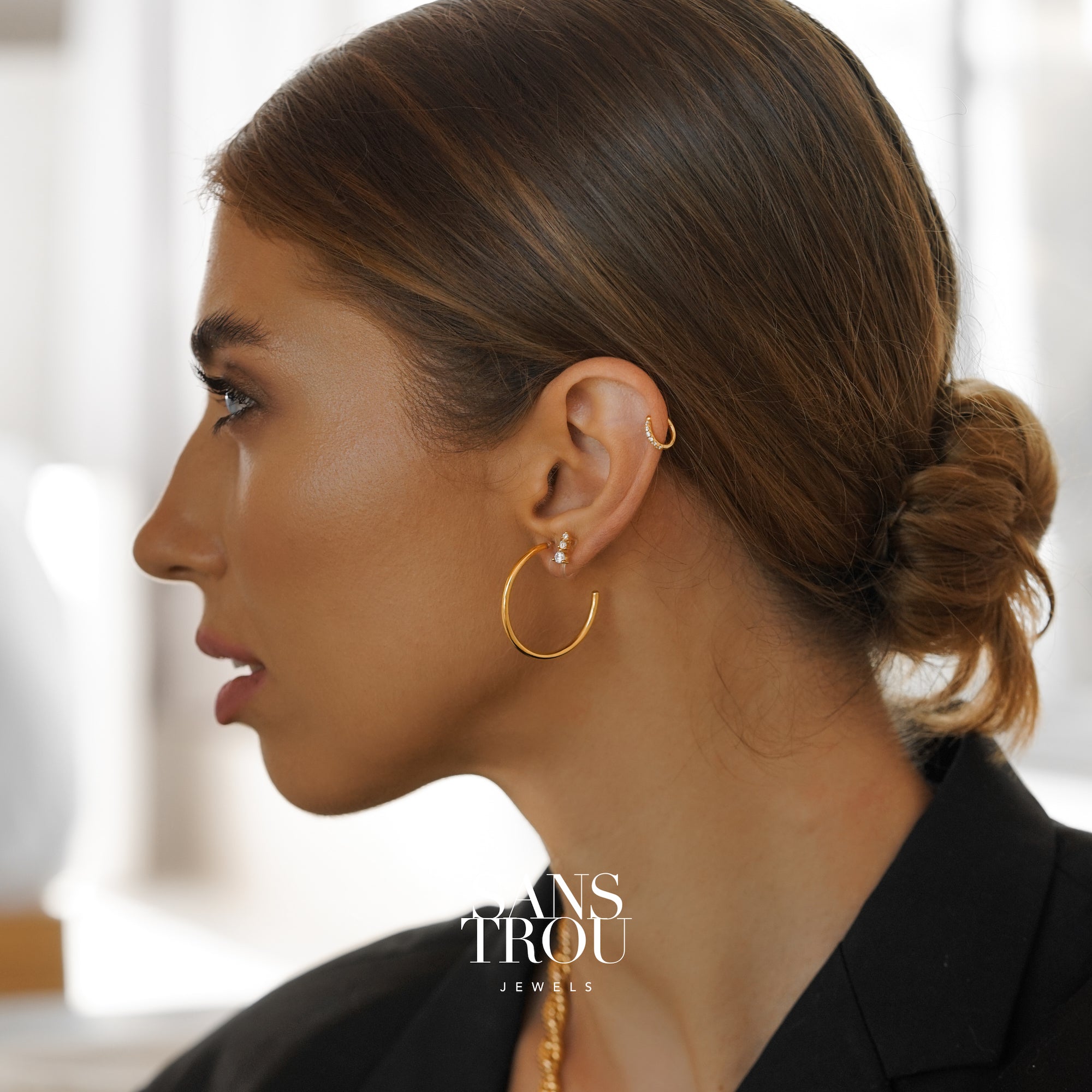 Jobelle Clip-On Hoop Earrings – SANS TROU