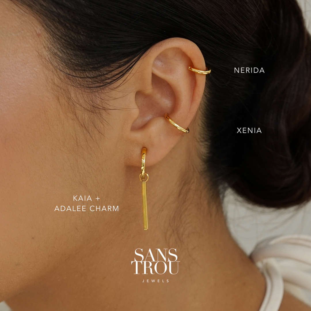 Adalee Bar Hoop Charm - Single