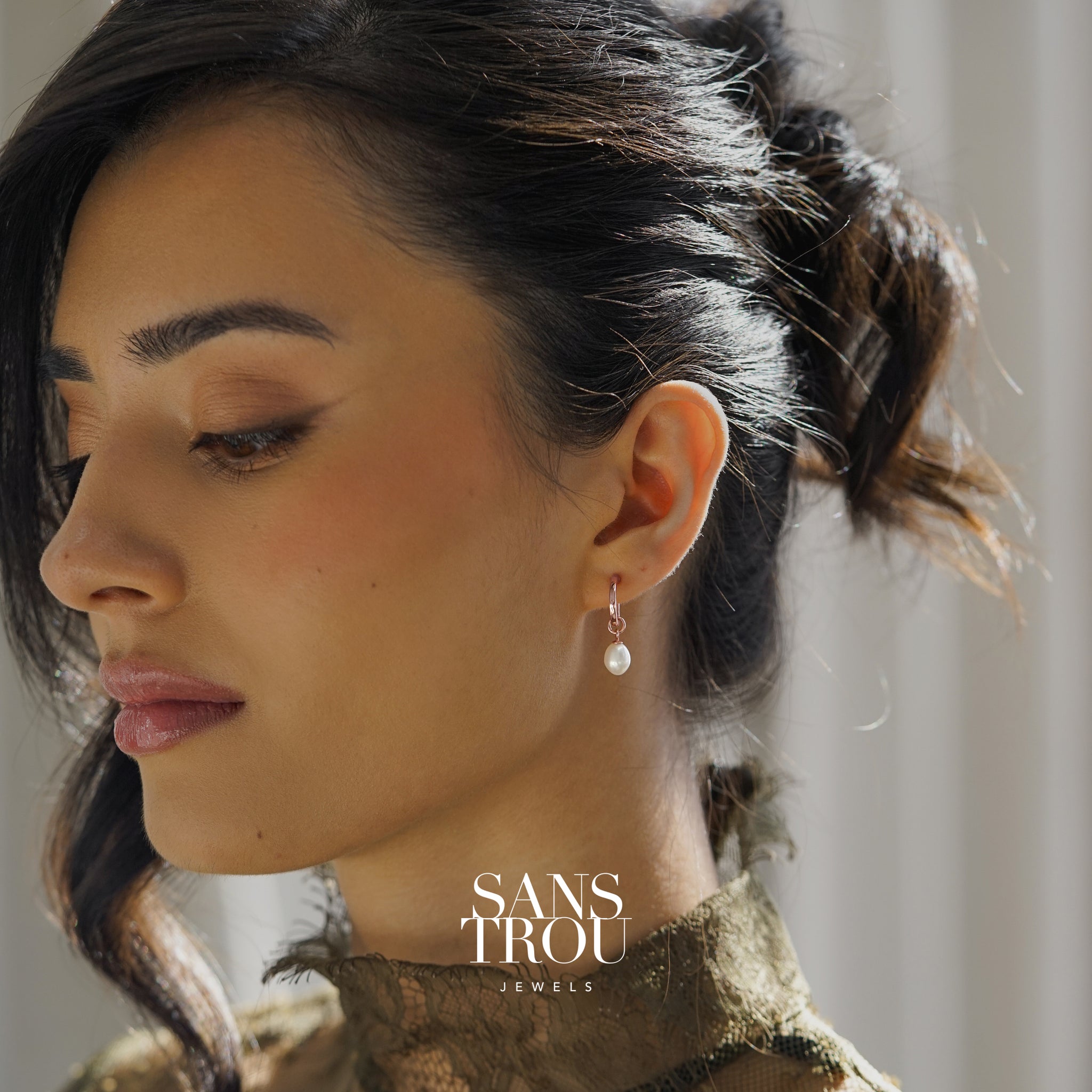 Kaia Clip-On Huggie Earrings - Rose Gold