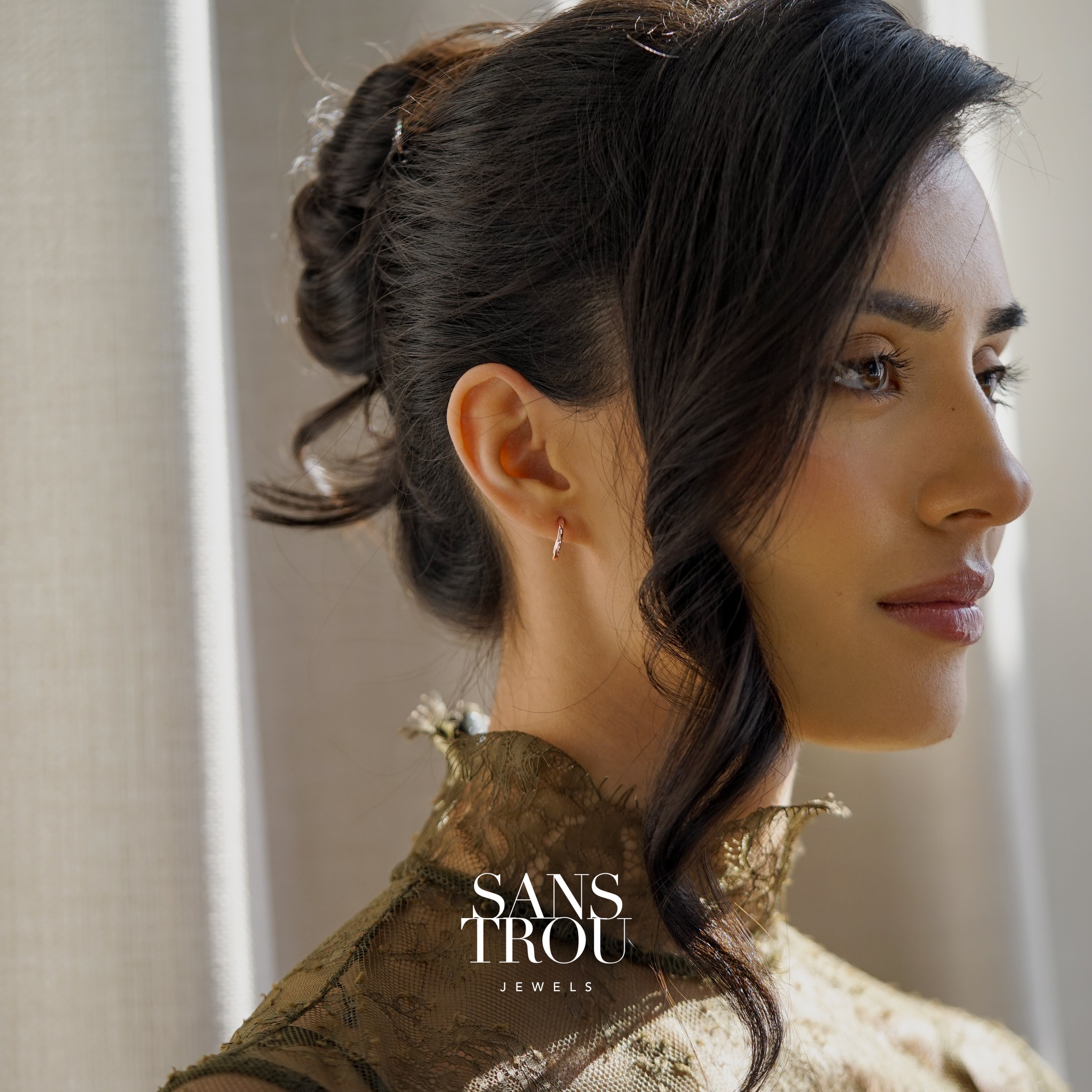 Kaia Clip-On Huggie Earrings - Rose Gold