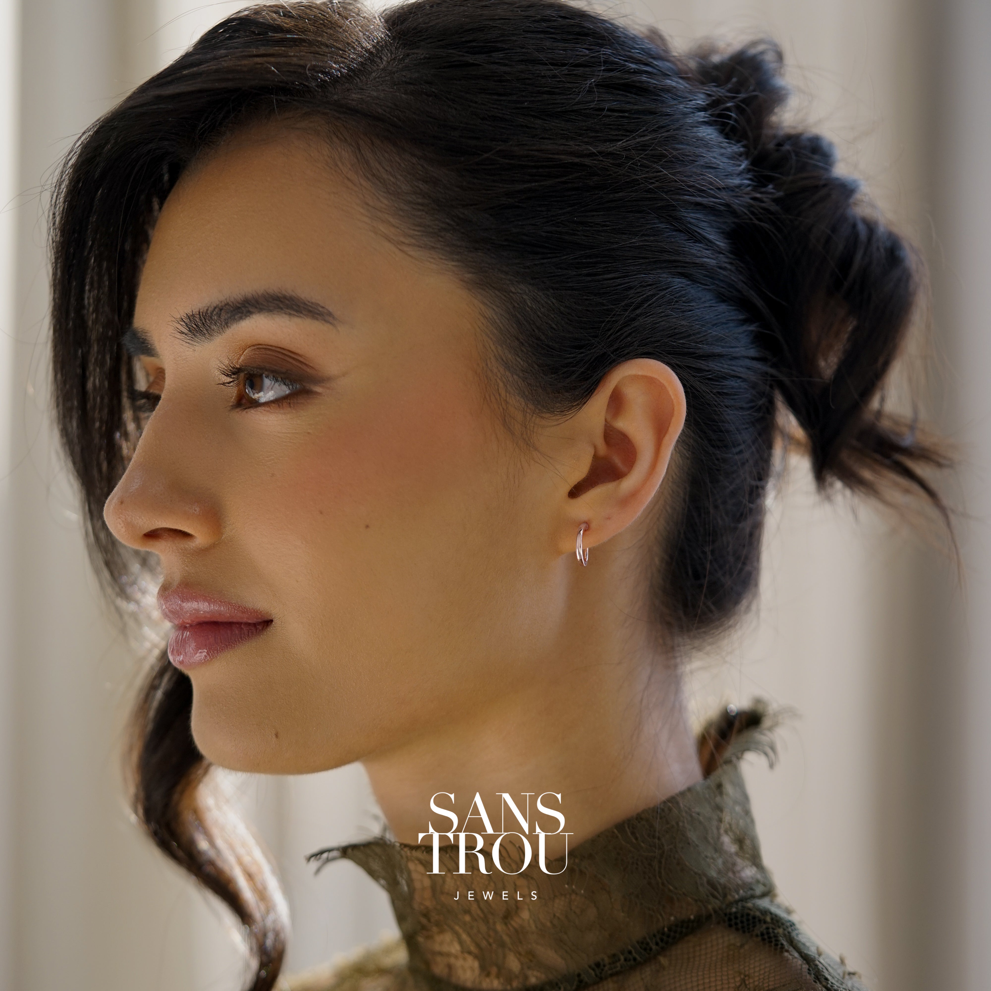 Kaia Clip-On Huggie Earrings - Rose Gold