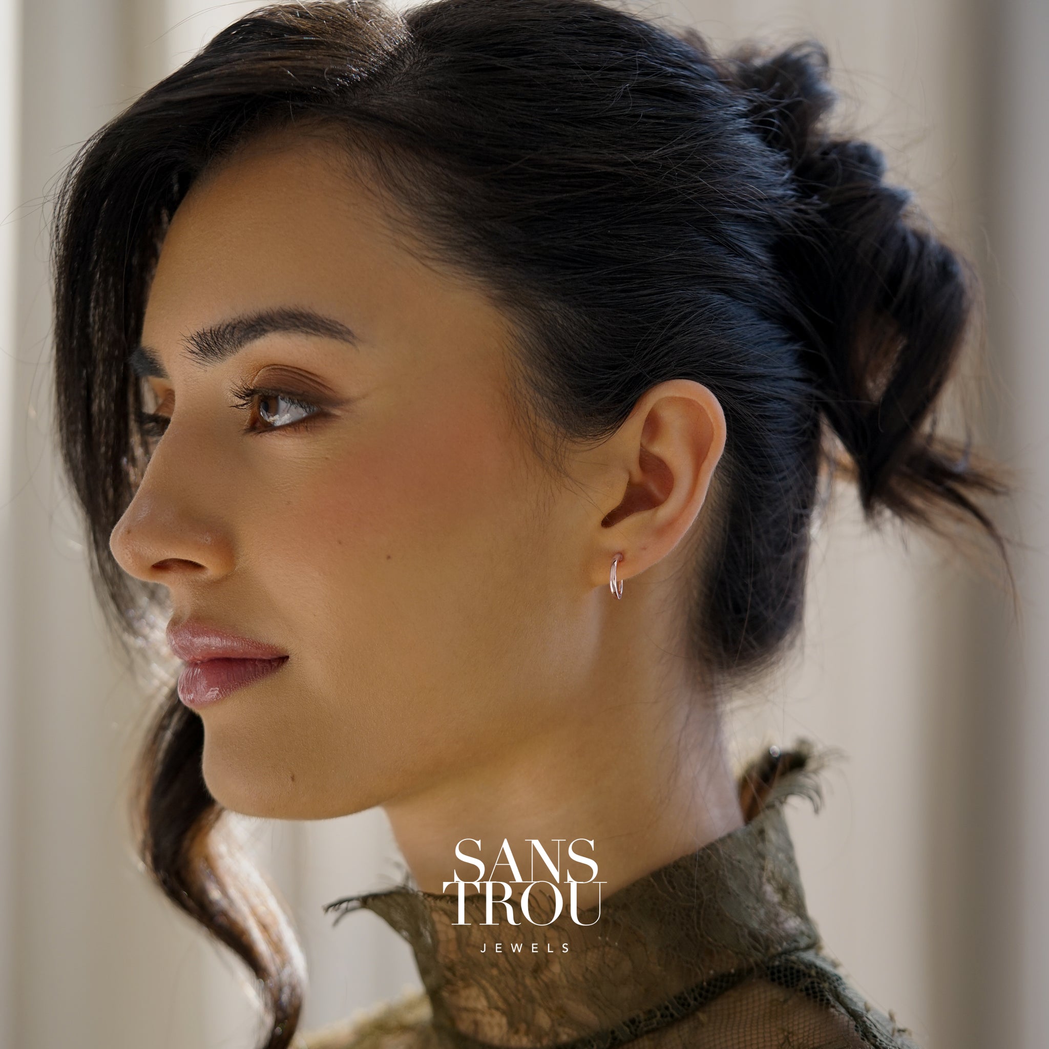 Kaia Clip-On Huggie Earrings - Rose Gold