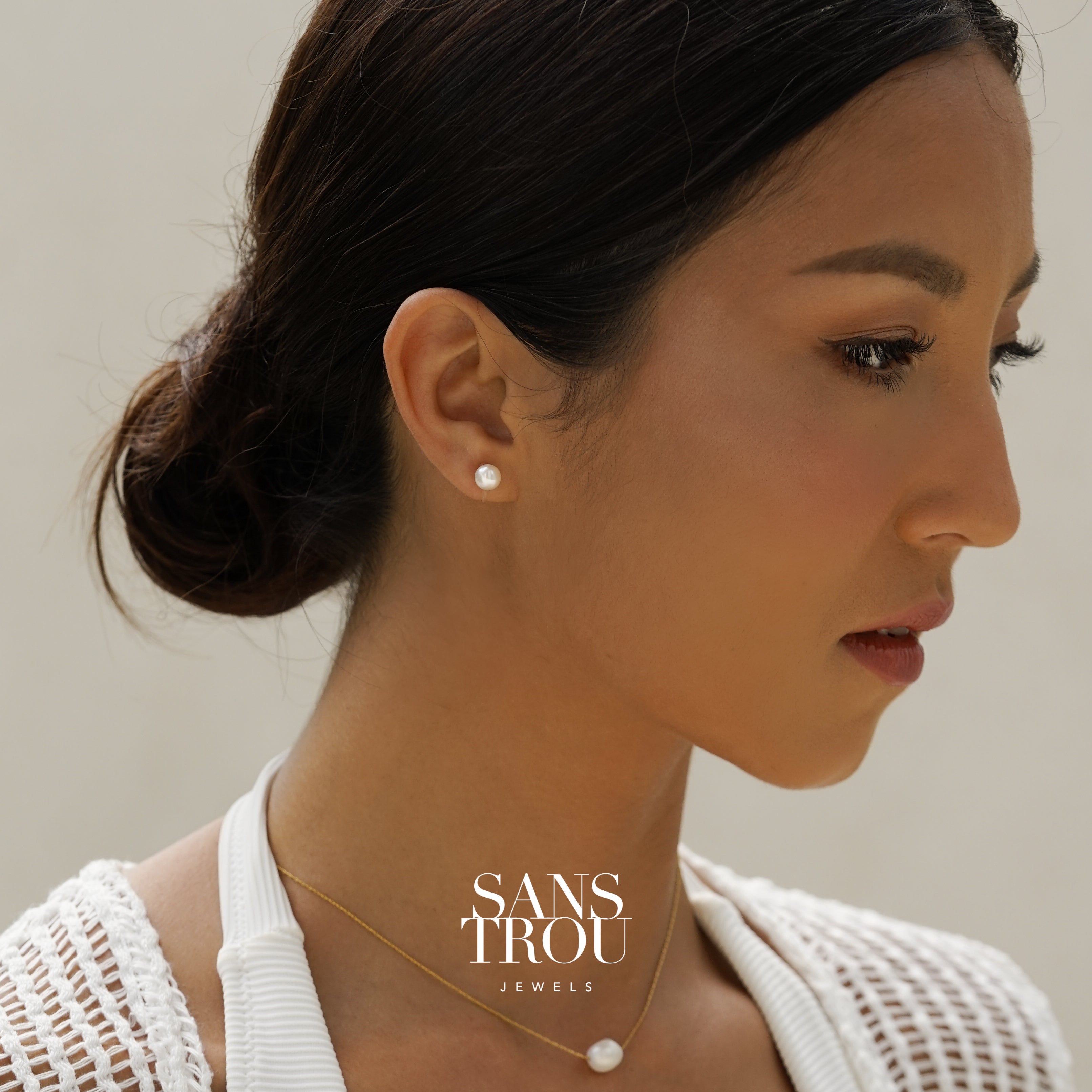 Kari Petite Pearl Clip-On Stud Earrings