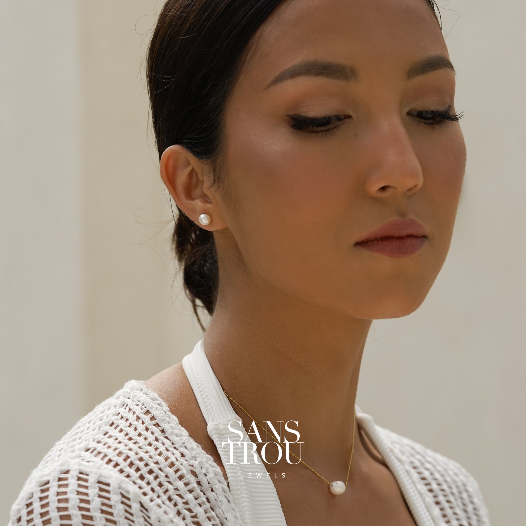 Kari Petite Pearl Clip-On Stud Earrings