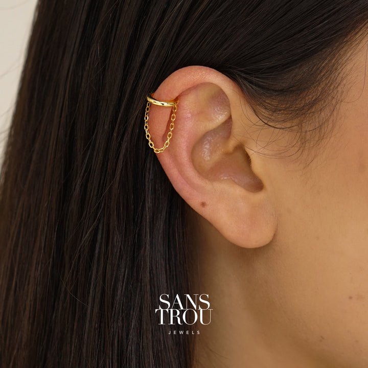 Lilou Helix Chain Ear Cuff