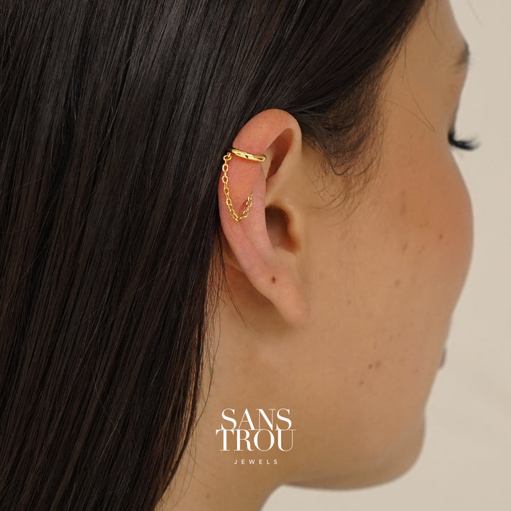 Lilou Helix Chain Ear Cuff