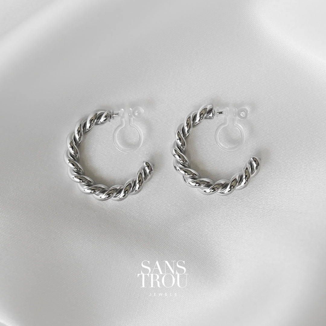 CLIP-ON EARRINGS – Tagged Silver– SANS TROU