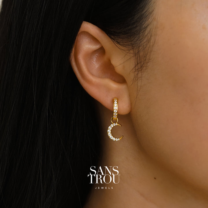 Luna Moon Hoop Charm - Single