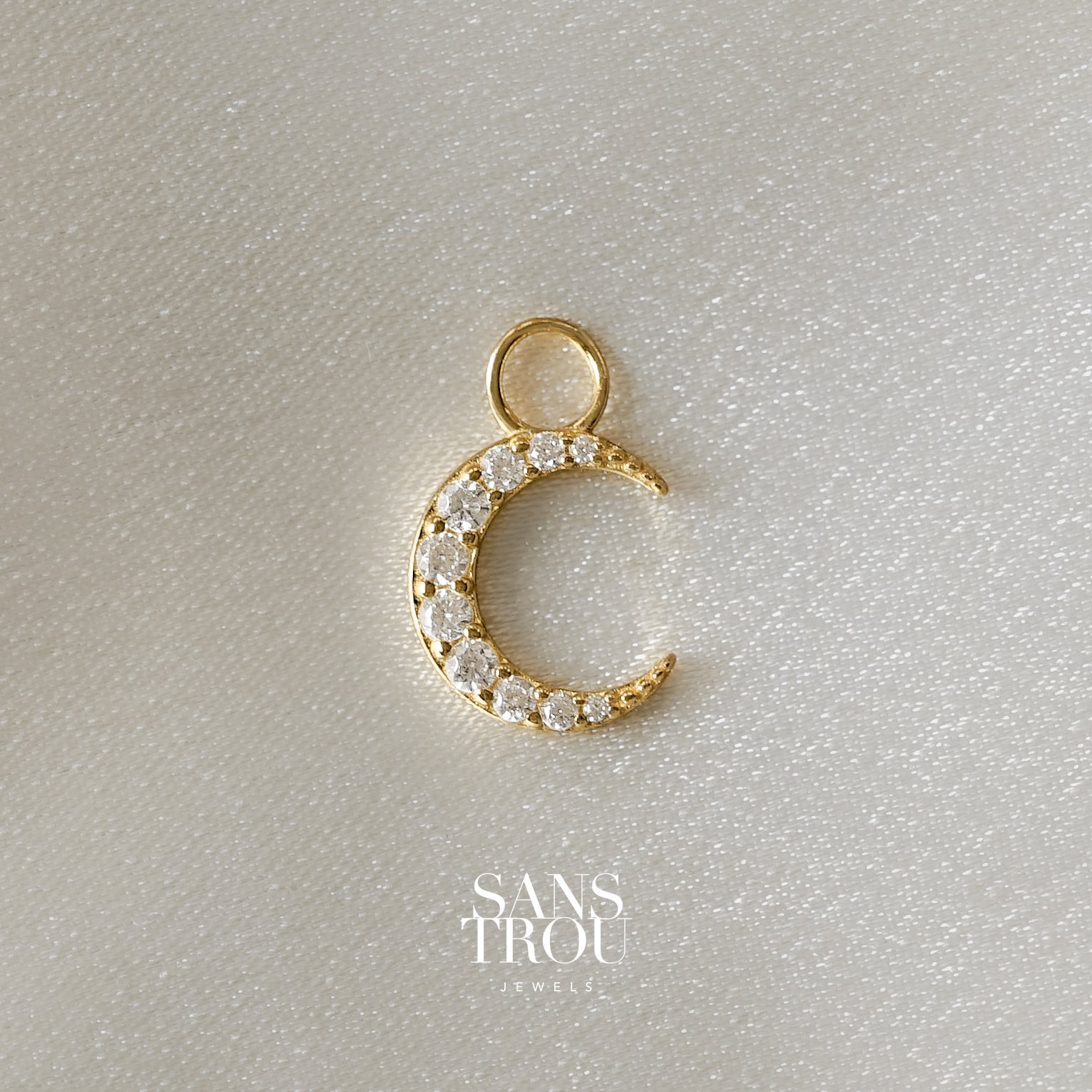 Luna Moon Hoop Charm - Single