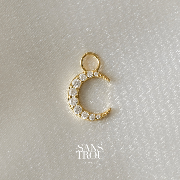 Luna Moon Hoop Charm - Single